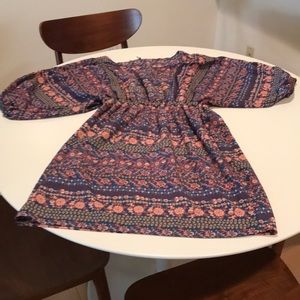 Beachy summer dress with bell sleeves.